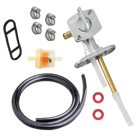 Fuel Tank Switch Valve Petcock for Yamaha Big Bear/Raptor Warrior/Wolverine,Suzuki LTZ 250/400,Polaris Predator 500, Kawasaki ATV & Motorcycles,With Fuel line Cover
