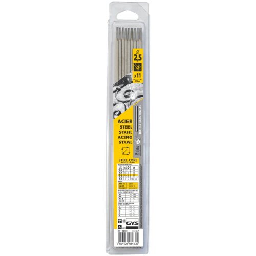 Abratools - Juego electrodo gys diámetro 2,5mm acero (blister 11u)