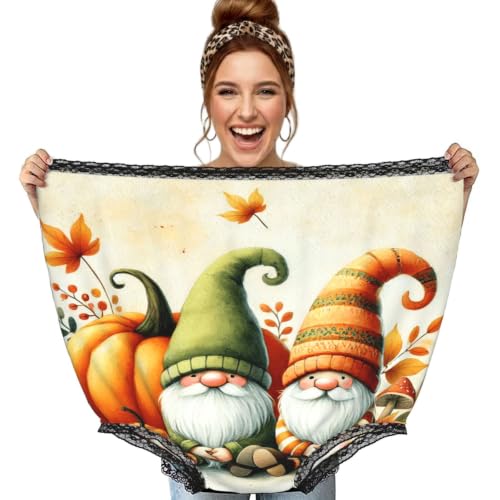 Culotte Granny Noire Aquarelle Automne Gnomes Citrouilles Augenstern