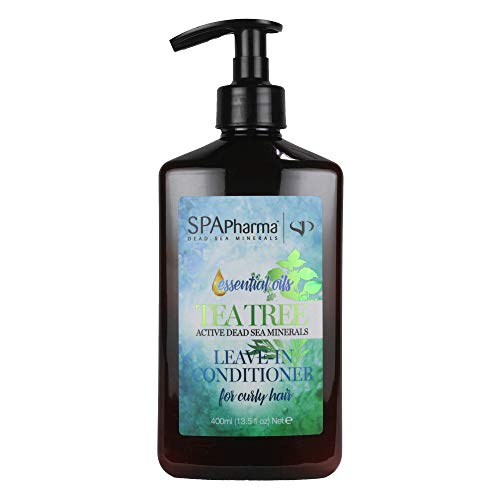 Spapharma Leave In Curly Hair Conditioner With Tea Tree Oil, Argan & Jojoba Oil, Shea Butter, Dead Sea Minerals, Rose Of Jericho and Keratin for Softness and Tight Curls
