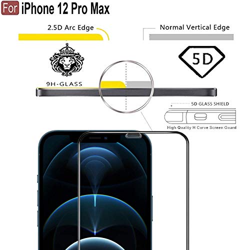 Image of Premium Tempered Glass Screen Guard Compatible With iPhone 12 Pro Max (6.1 Inch) | 9H Hardness | Edge to Edge Protection | Anti Scratch | Bubble Free Installation | HD Clear