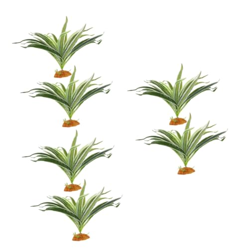 INOOMP 3セット 人工植物の装飾 水槽の植物 人工の植物 ミニ 人工シダ ヤモリテラリウム 模擬植物飾り 水族館造園植物 テラリウム植物 水槽工場 本物そっくりの植物飾り 樹脂 2個*3