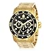 Invicta Men's 0072 Pro Diver Collection Chronograph 18k Gold-Plated Watch, Gold/Black