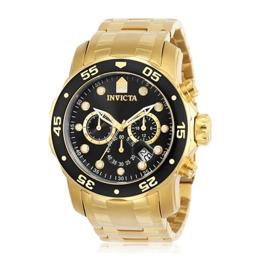 Invicta Men's 0072 Pro Diver Collection Chronograph 18k Gold-Plated Watch
