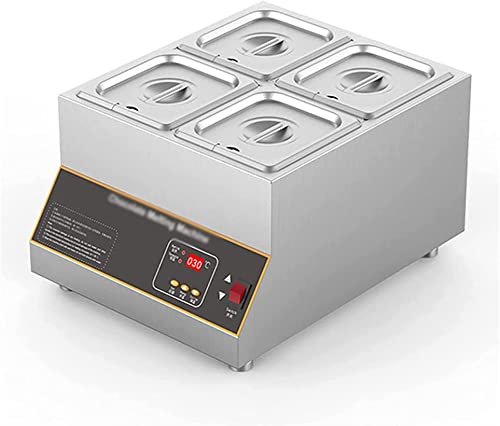 Máquina de Temperado de Chocolate 4 Tanques 12 kg Acero Inoxidable
