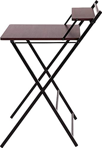 Image of Expresso Adjustable Multipurpose Foldable Computer Desk Table for Study Home Office Folding Laptop Table Writing Desk Compact Study Reading Table Small Spaces Brown