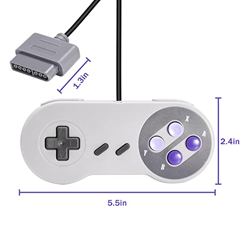 Mando SNES cable original compatible con sistema de entretenimiento super retro sustitución 5