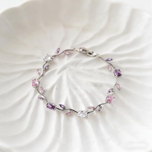 Image of SALTY Tulip Bracelet for Women Anti Tarnish | Fancy Floral Bracelet | Jewellery Gifts | Hand Band | Fashion Accessories for Girls | Minimal Jewelry Design | Gift for Rakhi | Gift for Diwali, Christmas, Marriage, Birthday