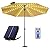 Eletorot Solar Patio Umbrella Lights,8 Lighting Modes String Lights with Clip,Remote Control Umbrella Pole Lights Solar Powered Waterproof for Outdoor Patio Beach Tent Garden Party Decorate Warm White