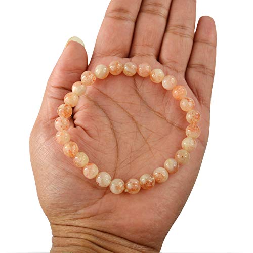 Image of Reiki Crystal Products Certified Natural Crystal Stone 8 mm Round Beads Bracelet for Men and Women | Reiki Charged Gemstone Bracelet | Multiple Stone Variants Available