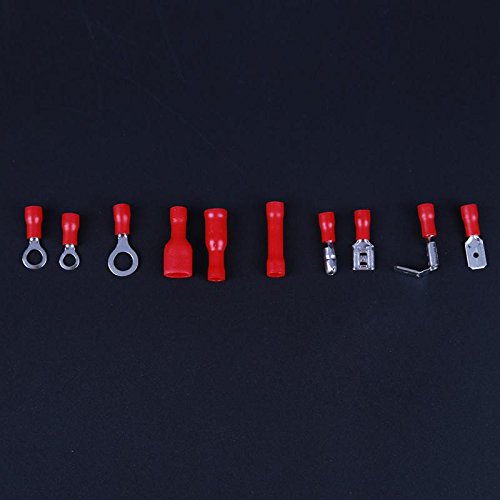 Davitu 720pcs Assorted Insulated Electrical Crimp Terminals Cold Pressing Terminal Electrical Cable Wire Tube Connector - (Color: as show)