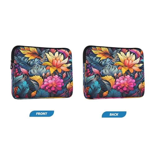 Funda para portátil 13-14 pulgadas con diseño floral impermeable miniatura 2