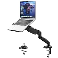 STANDOPIA 2 in 1 Laptop Halterung Schreibtisch, für 11.6-17.3’’ Notebook & 17-32’’ Monitor, Laptop Arm Halterung hält bis zu 9 KG, VESA 75/100 mm, Tischklemme und Ösenbefestigung