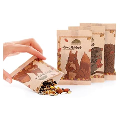 Set aus 3 kleinen Mahlzeiten: Enthält 3 kleine Futterportionen für Wildvögel, Igel und Eichhörnchen Cover