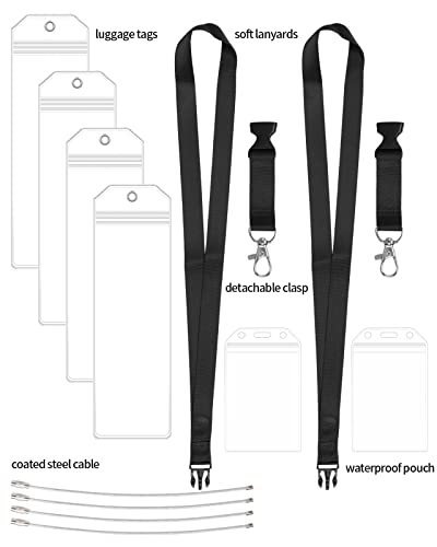 Image of NTONPOWER Cruise Luggage Tag Holder，Travel Cruise Essentials 2026 Waterproof for Royal Caribbean & Celebrity 6 Pack, Zip Seal and Steel Loops Luggage Tags,Cruise Must Haves