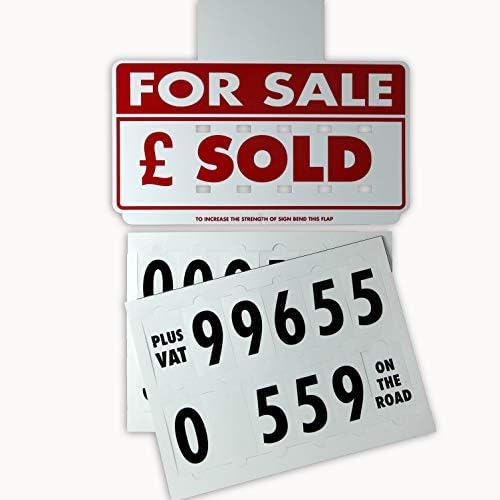 The Magnet Shop Car/Vehicle For Sale Visor Signs (Red)