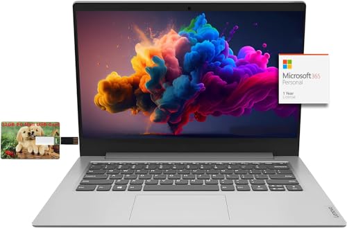 Image of Lenovo IdeaPad 1 Laptop, 14 Inch HD Anti-Glare Display, Intel Quad-Core Pentium Silver N5030 (Beat i3-1005G1), Intel UHD Graphics, 4GB DDR4 RAM, 256GB SSD, Windows 11, 1 Year Microsoft 365