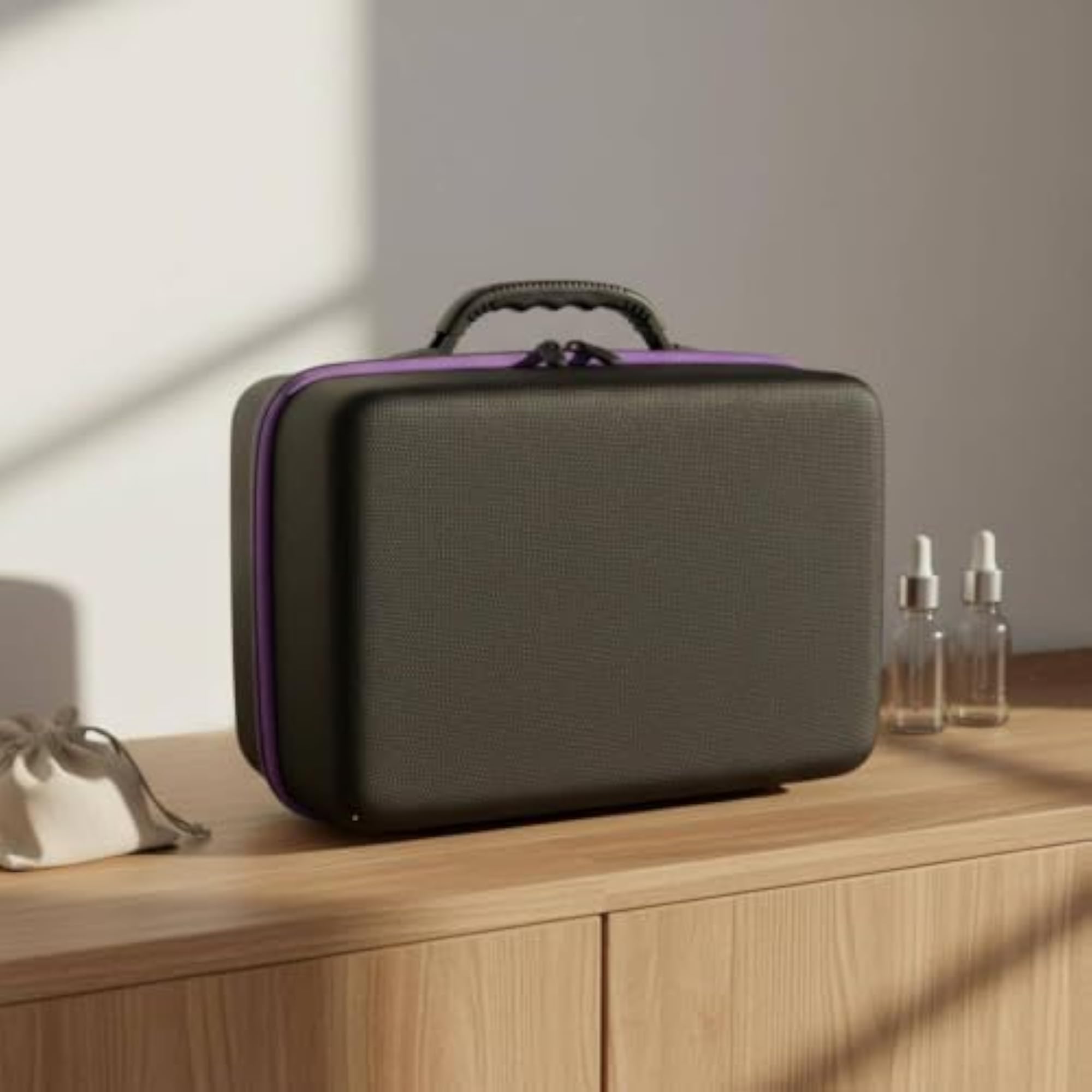 60 Slot Essential Oil Storage Case, Shock Resistant, Purple
