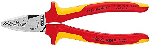 Knipex Crimpadora (con cuerda, longitud en mm: 182, 1 pieza, 97 78 180 T BK