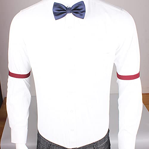 TESNN 3 Paires De Brassards Extensibles Jarretière à Manches De Chemise Antid Rapantes Argent