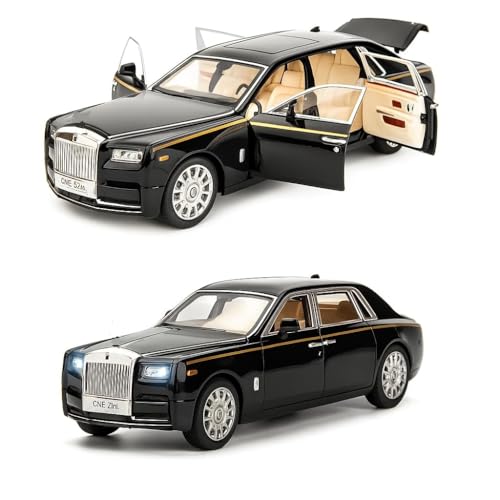 Image of Royals hub Rolls Royce Phantom Model Car 1:32 Scale Exclusive Alloy Metal Pull Back Die-cast Car Toy with Openable Doors & Light Music Boys Toys for Kids (Phantom 1:32)【Colors as Per Stock】