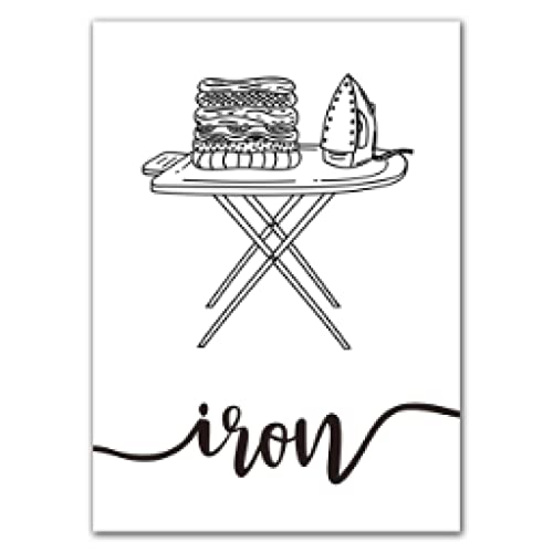 Impression toile nordique buanderie 20x20cm citation murale sans cadre - 3