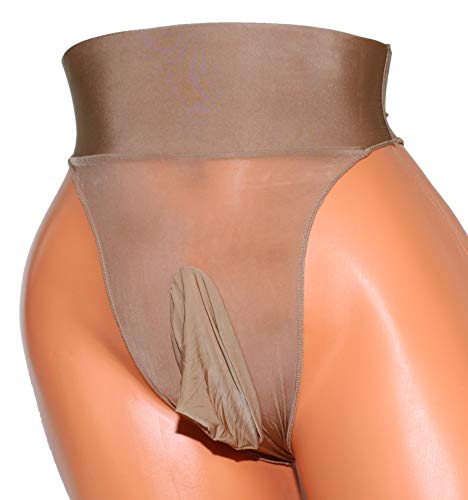 Mona's Choice Mens High Waist Glossy Ice Silk Briefs/Mens Panties3