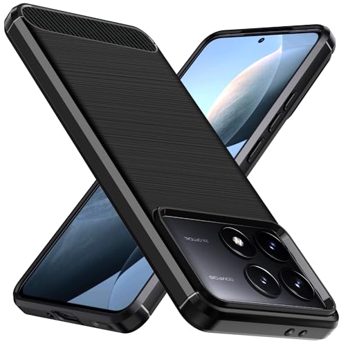 ivoler Funda para Xiaomi Poco F6 Pro 5G, [Protección Militar] Carcasa Protectora Antigolpes, Fina Suave TPU Silicona Caso Delgada Anti-Choques Antihuellas Bumper Case, Negro