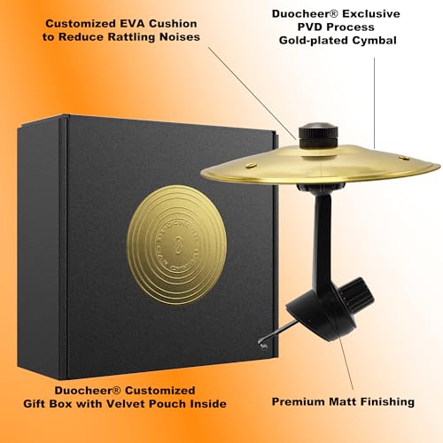Duocheer® Car Cymbal Air Vent Mini Drum Crash Cymbal For Car Vent (Gold)
