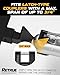 RETRUE Trailer Tongue Coupler Lock with Cap, Trailer Hitch Lock, Dia 1/4 Inch, 3/4 Inch Span for Tow Boat RV Truck Car's Coupler, Black and Silver
