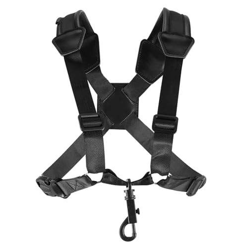 Abaodam 1pc Saxophone Shoulders Strap Double Shoulder Sax Strap for Tenor Saxophone Black Smooth and Comfortable Material Heavy Duty and Sturdy