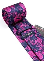 Hisdern Herren Krawatte Blume Paisleyn Hochzeit Krawatte & Einstecktuch Set – Ansicht 4