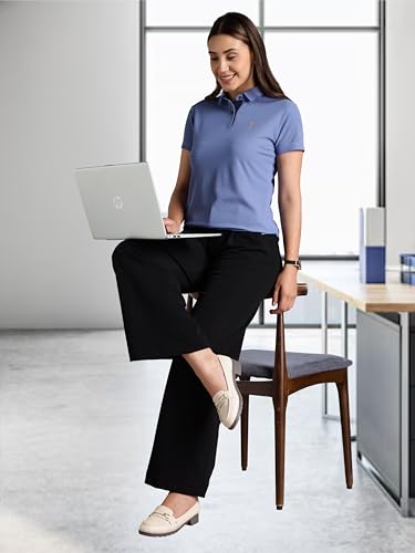 Image of STELLERS Women's Premium Polo T-Shirt, Regular Fit | Odour Resistant | Wrinkle Free | Quick Dry | Stretchable | Lightweight | Breathable | Sustainable | Anti-Static | Feather Touch Feel