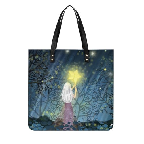 Sac à main shopper Étoiles Et Femmes grand tote bag de voyage en tissu chic 39x39cm