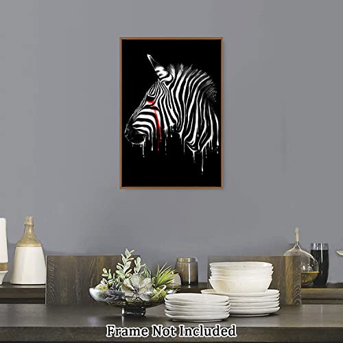 Eorntdy Canvas Wall Art Unframe Black And White Zebra Art Pictures Painting Canvas Paintings Animal Wall Art For Living Room Bathrooms Home Modern Office Decor Canvas Art Wall Decor 12X18Inch #TOP2