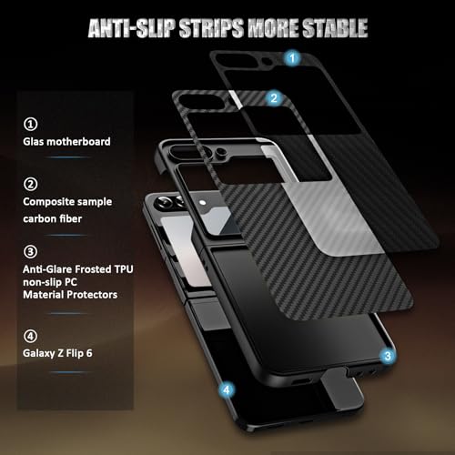 Gotivi 072301 Carbon Fiber Case For Samsung Galaxy Z Flip 6 Case Slim Fit thumb #6