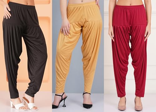 Image of Buy That Trendz Patiala Salwar for Women Relaxed Fit Viscose Patiyala Salwar Harem Bottom Pants