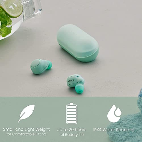 Image of Sony WF-C500 Bluetooth Earbuds with Mic, TWS, Up to 20Hrs Battery-Green