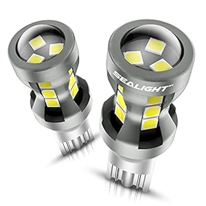 SEALIGHT 921 LED Bulb Reverse Light, 912 921 LED Bulbs 6000K White 2600Lumens Super Bright, 906 904 902 W16W for T15 Reverse Light Bulb, Plug and Play, Pack of 2