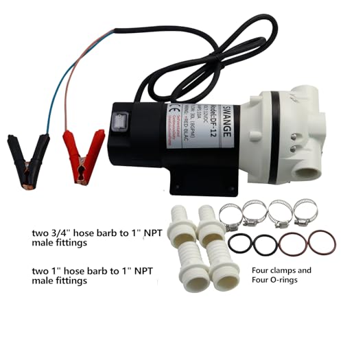 Image of DC12V DEF Transfer Pump for Diesel Exhaust Fluid (DEF) Drum Compatible Power Cord Diaphragm Irrigation Self priming Electric water pump 10.6 GPM 23PSI, 14.3lb, Lift 11m, Power 350W