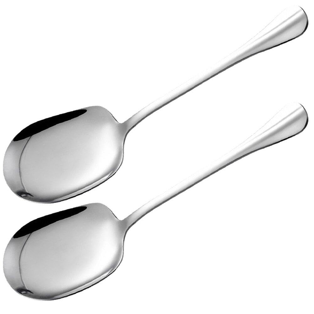 2 Stück Edelstahl-Servierlöffel & Spatel – Groß, Für Buffet, Küche, Restaurant & Hotel