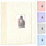 fogman チェキ アルバム チェキ帳 おしゃれ かわいい 208枚収納 ポラロイド ポケット (ベージュ)