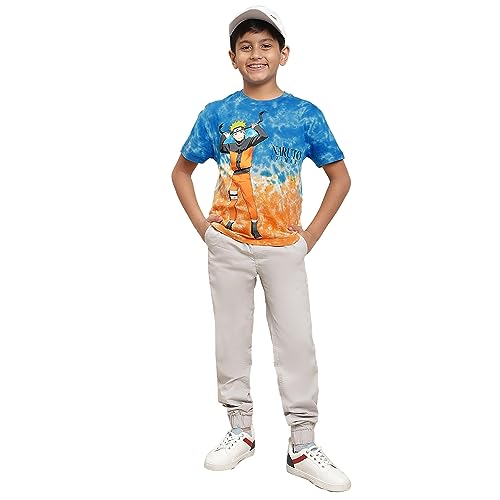 Image of Kidsville Naruto Printed Regular Fit Multicolor Cotton Boy's T-Shirt