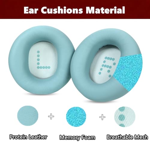 Repuestos almohadillas para oreja para auriculares CMF BY Nothing con cancelación de ruido | Almohadillas de cuero proteico y espuma viscoelástica - Azul miniatura 3
