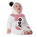 Pelele Navidad Bebe niño niña Conjunto Mameluco de Felpa de Manga Larga recién Nacido bebé Mono con Capucha Mono de muñeco de Nieve Disfraz Navidad 0-24 Meses