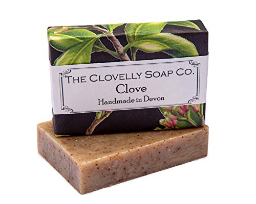 The Clovelly Soap Co Jabón natural hecho a mano, hidratante para todo tipo, orgánico y elaborado con ingredientes naturales. [1 unidad] Clavo