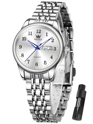 Montre pour femme OLEVS bracelet argenté : le cadeau idéal avec son design classique