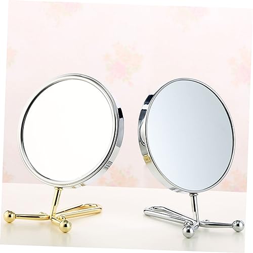 Espejo cosmético giratorio doble cara para maquillaje miniatura 6