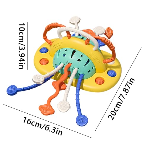 Jouet sensoriel à cordon avec ventouse jouet à presser multi-textures - 4