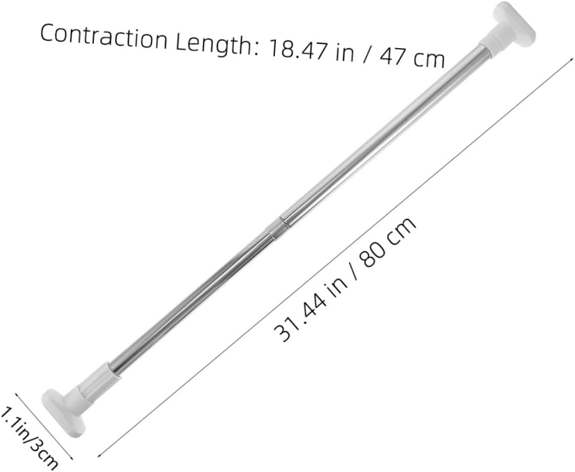 2pcs Closet Rods for Hanging Clothes Telescopic Clothing Drying Rods for Closet No Drilling Stainless Steel